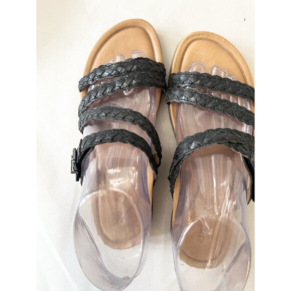 Aetrex Brielle Slip-On Orthopedic Sandals Size 37 7 Black Comfort Walking Arch - Picture 2 of 7